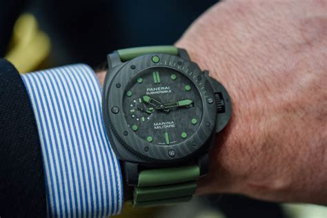 panerai marina militare green|panerai marina militare carbotech.